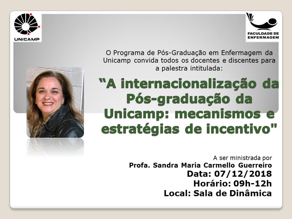 A internacionalização da Pós-graduação da Unicamp: mecanismos e estratégias de incentivo