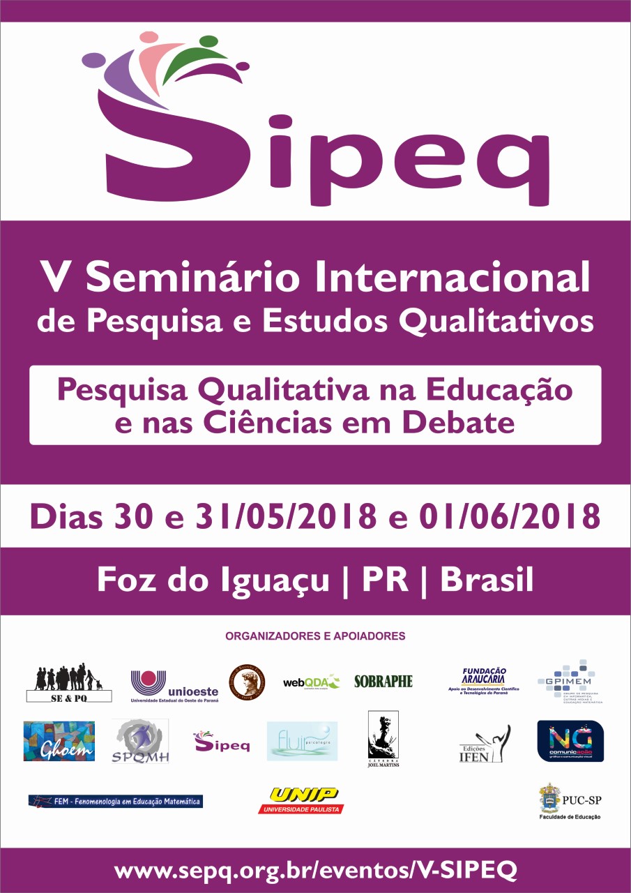 V Seminário Internacional de Pesquisa e Estudos Qualitativos – V SIPEQ