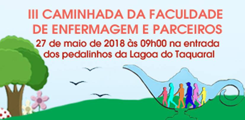 Banner da caminhada da FEnf