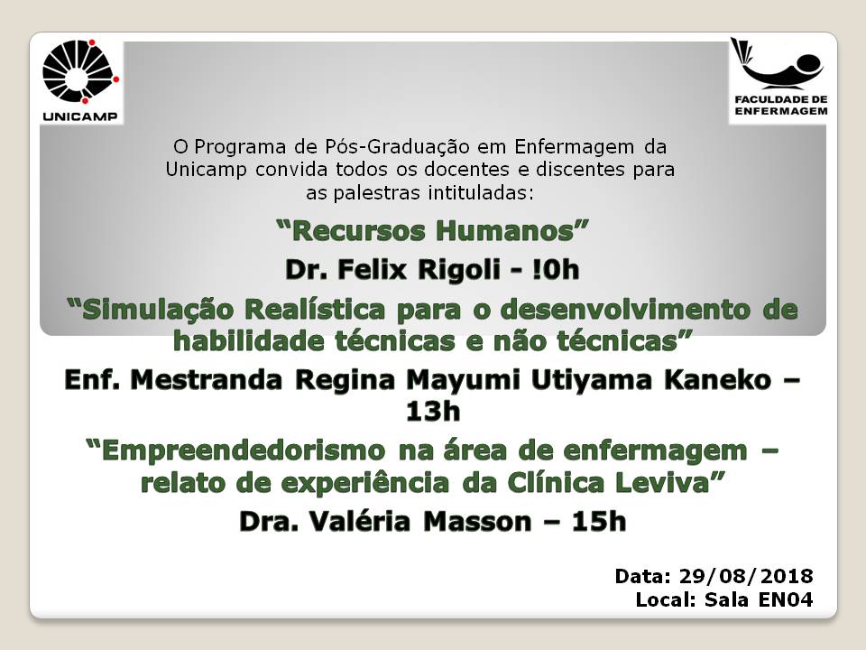 Palestras 29/08
