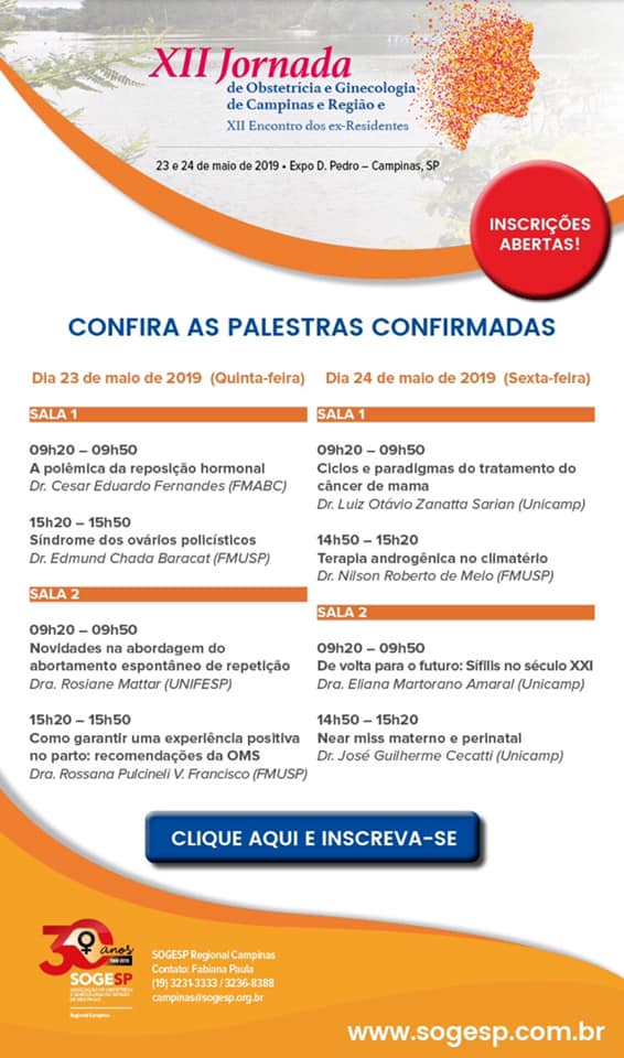 XII Jornada de Obstetrícia e Ginecologia de Campinas e Região