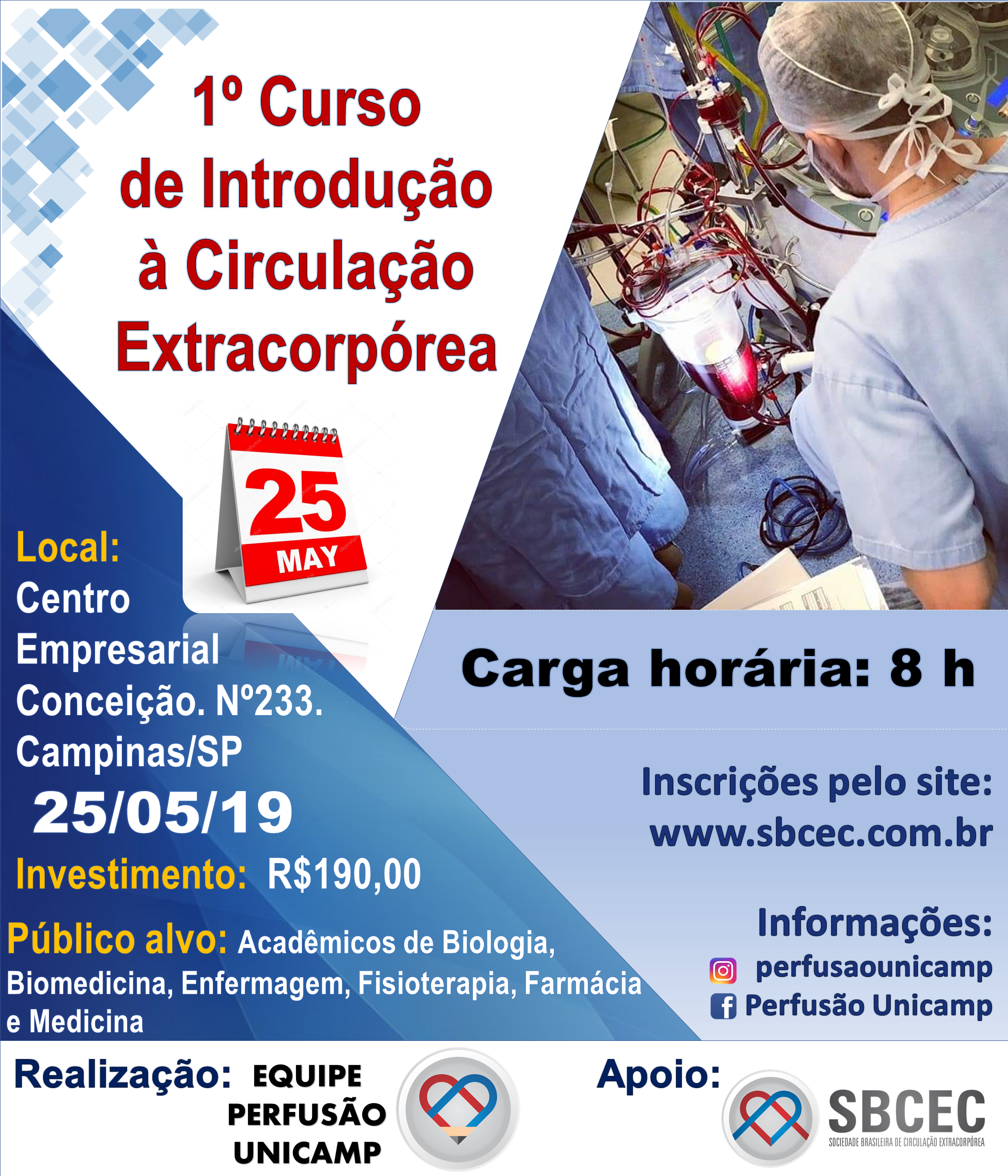 1° Curso de Introdução á Circulação Extracorpórea 