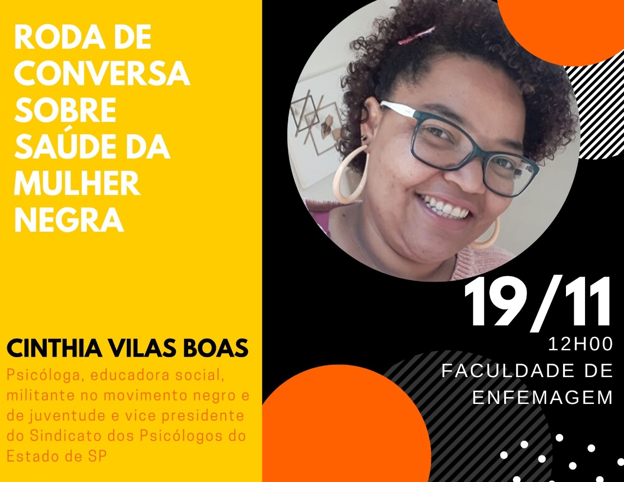 Roda de conversa sobre saúde da mulher negra 