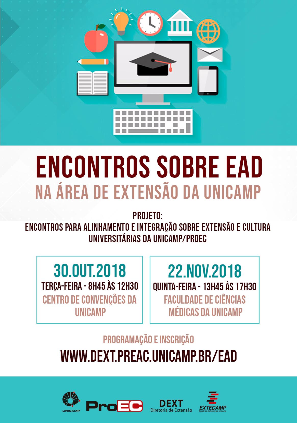 Encontros sobre EAD na área de extensão na Unicamp